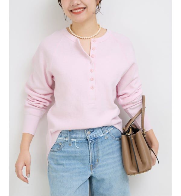 SLOBE IENA「《WEB限定/追加2予約》Wフェイスジャージヘンリープルオーバー」|Tシャツ・カットソー|