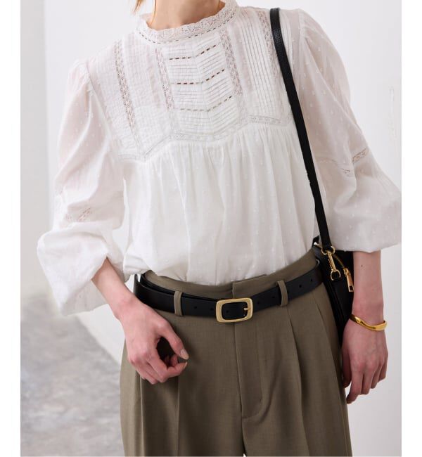 SLOBE IENA「《予約》マニーレースブラウス」|シャツ・ブラウス|ホワイト
