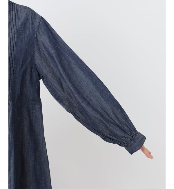 SLOBE IENA「《WEB限定/追加予約》LEDENIM ボサム ペプラムデニムブラウス」|シャツ・ブラウス|