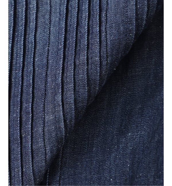 SLOBE IENA「《WEB限定/追加予約》LEDENIM ボサム ペプラムデニムブラウス」|シャツ・ブラウス|