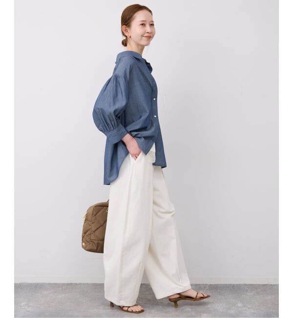 SLOBE IENA「《予約》2.3ozデニムシャツブラウス」|シャツ・ブラウス|