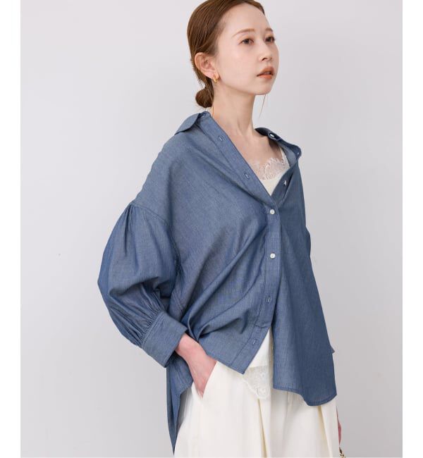 SLOBE IENA「《予約》2.3ozデニムシャツブラウス」|シャツ・ブラウス|