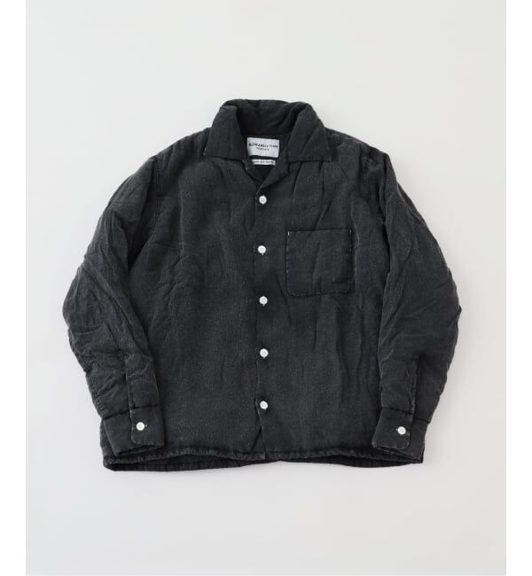 EDIFICE「NOMARHYTHM TEXTILE (ノーマリズム テキスタイル) Hand Dye Puffer シャツ」|シャツ・ブラウス|ブラック