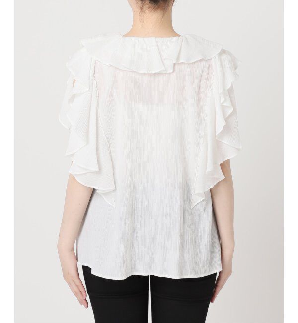 JOURNAL STANDARD「ラッフルカラーコットンボイルブラウス」|シャツ・ブラウス|