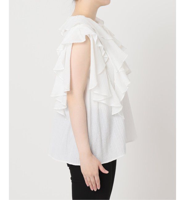 JOURNAL STANDARD「ラッフルカラーコットンボイルブラウス」|シャツ・ブラウス|