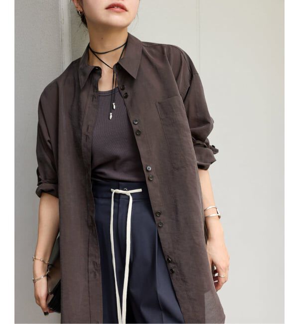 JOURNAL STANDARD「《追加2》キュプラヴィンテージローンシャツ」|シャツ・ブラウス|ブラウン