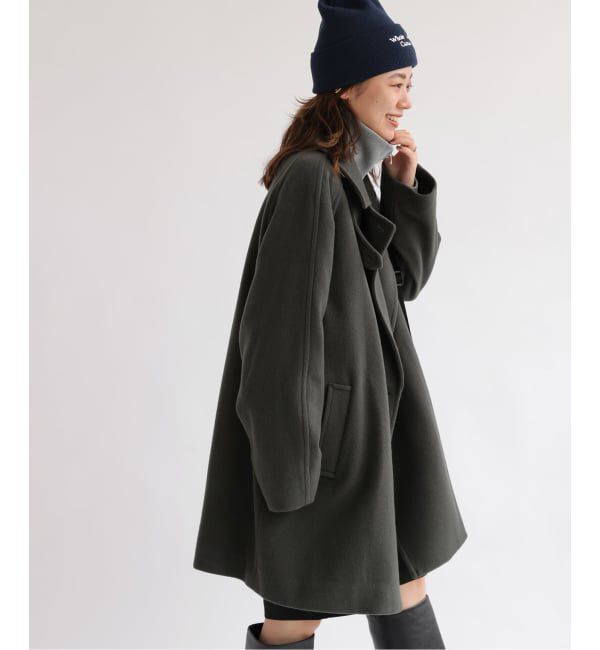 WEB限定追加2》尾州ウールモッサWブレストハーフコート（JOURNAL