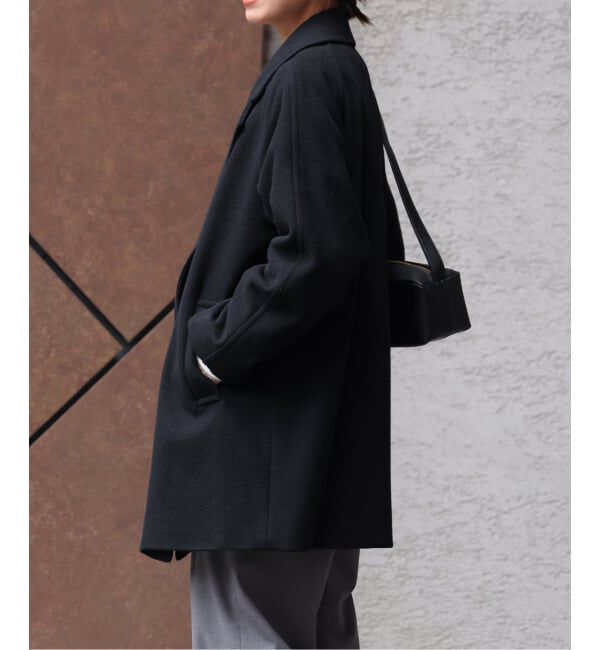 WEB限定追加2》尾州ウールモッサWブレストハーフコート（JOURNAL