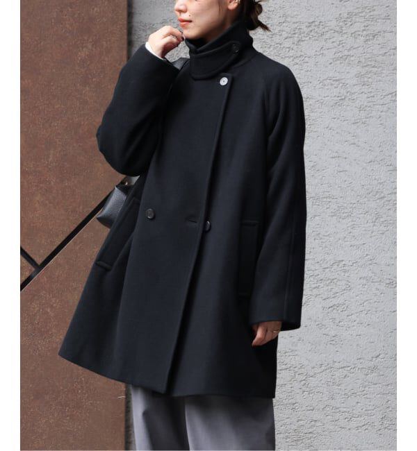 WEB限定追加2》尾州ウールモッサWブレストハーフコート（JOURNAL