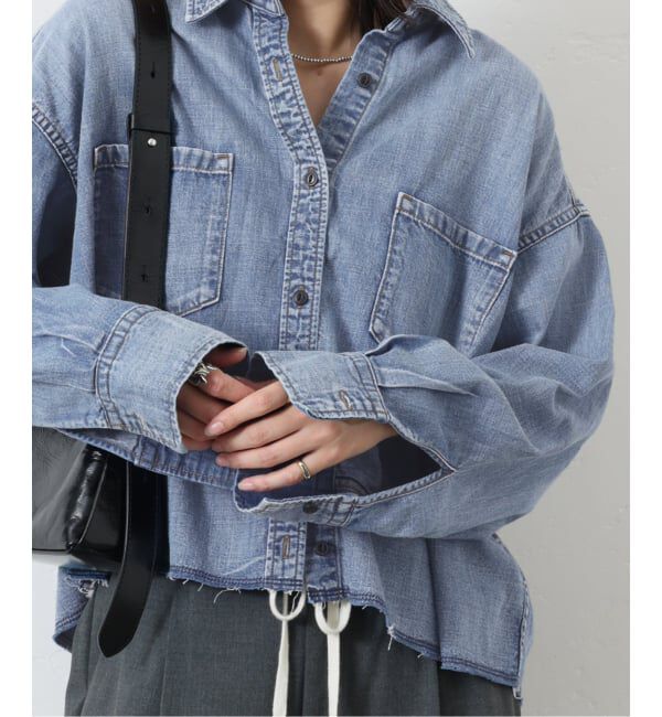 JOURNAL STANDARD「《追加4》ライトオンスデニムクロップドシャツ」|シャツ・ブラウス|