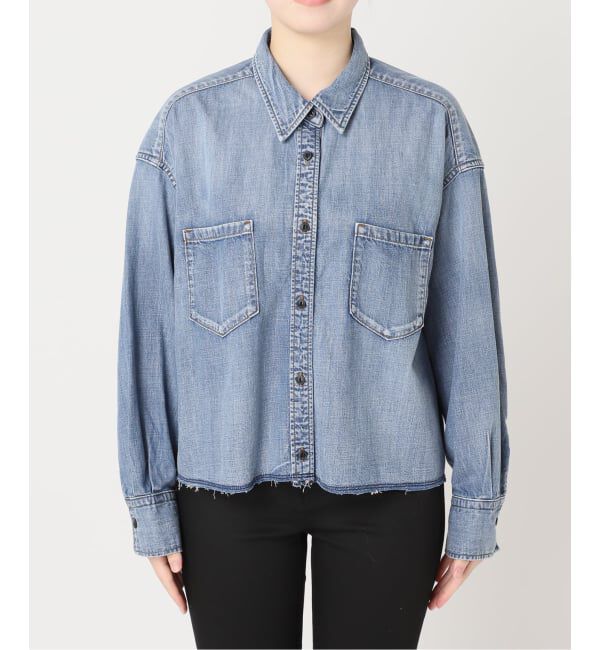 JOURNAL STANDARD「《追加4》ライトオンスデニムクロップドシャツ」|シャツ・ブラウス|