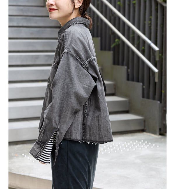 JOURNAL STANDARD「《追加4》ライトオンスデニムクロップドシャツ」|シャツ・ブラウス|