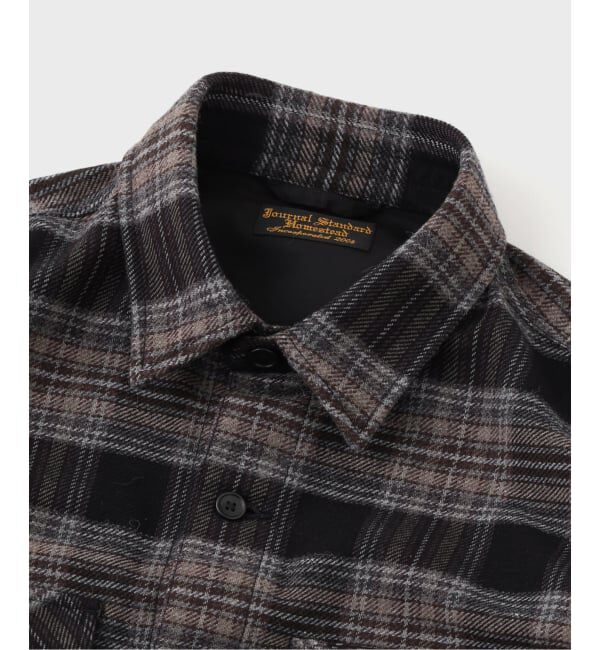 J.S.Homestead「J.S.Homestead / C/W/P チェック ミリタリー シャツ」|シャツ・ブラウス|