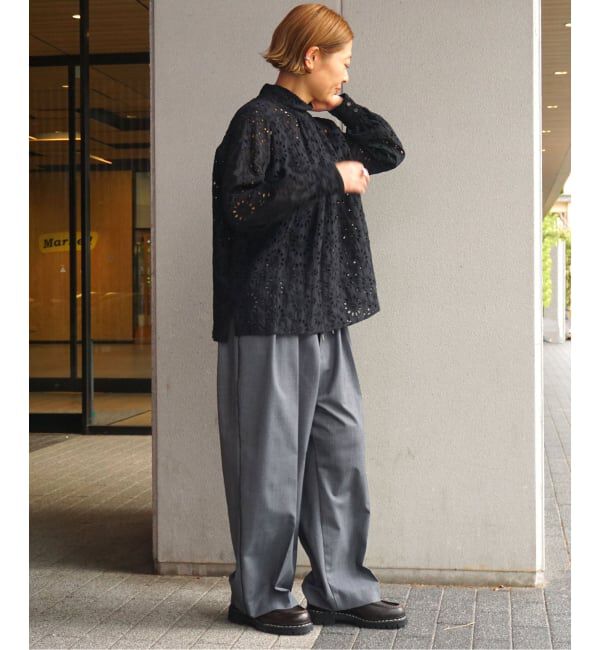 journal standard luxe「ローンレース ハイネックパフブラウス」|シャツ・ブラウス|