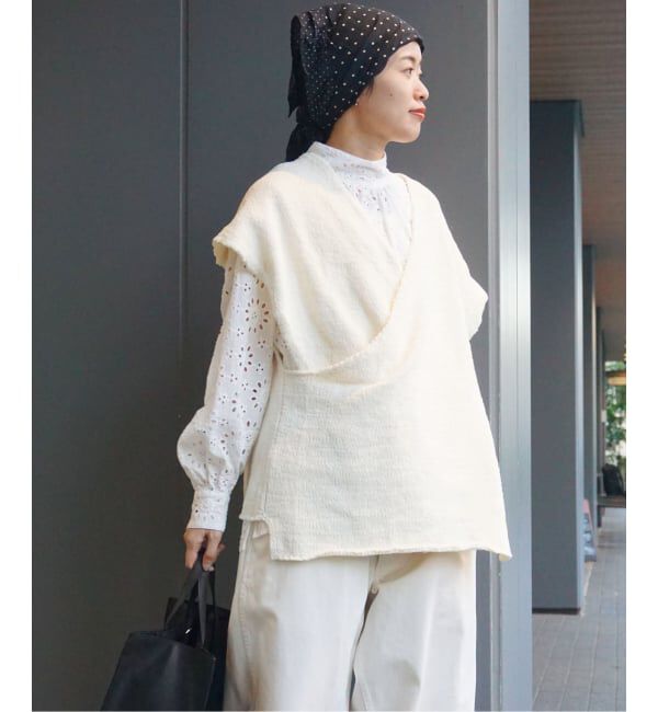 journal standard luxe「ローンレース ハイネックパフブラウス」|シャツ・ブラウス|