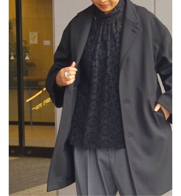 journal standard luxe「ローンレース ハイネックパフブラウス」|シャツ・ブラウス|