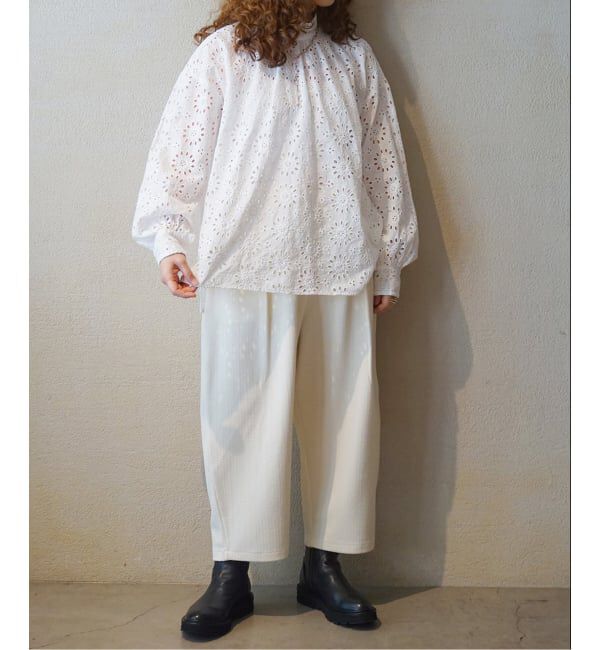 journal standard luxe「ローンレース ハイネックパフブラウス」|シャツ・ブラウス|