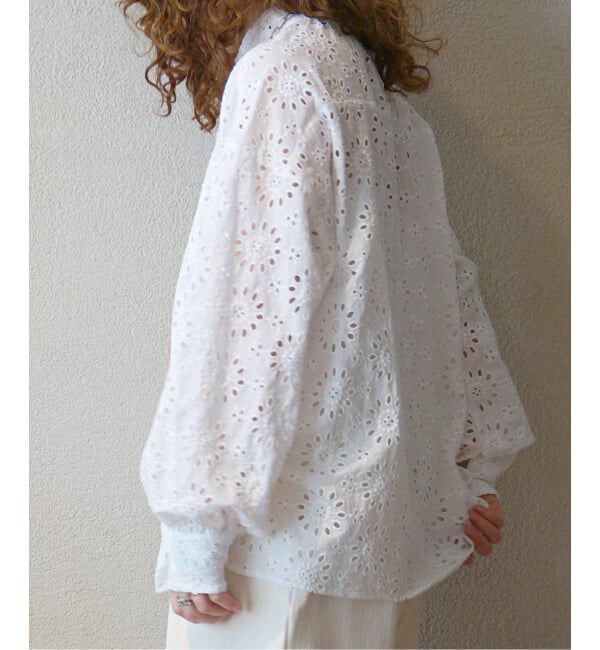 journal standard luxe「ローンレース ハイネックパフブラウス」|シャツ・ブラウス|