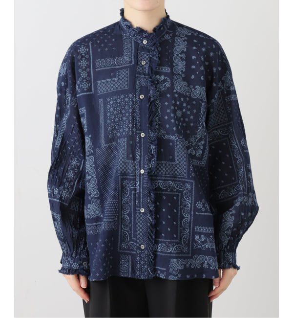 journal standard luxe「BLUEフリルブラウス」|シャツ・ブラウス|