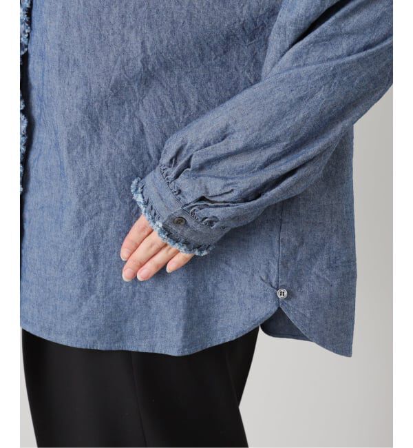 journal standard luxe「BLUEフリルブラウス」|シャツ・ブラウス|