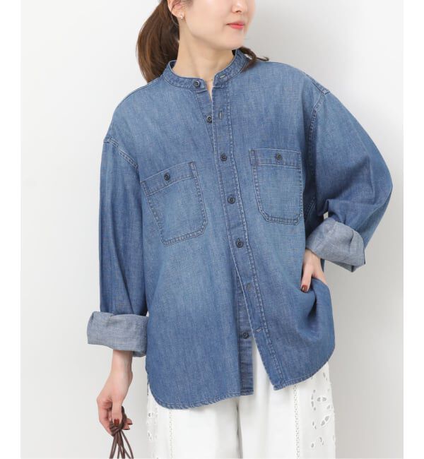 JOURNAL STANDARD relume「デニムバンドカラーシャツ」|シャツ・ブラウス|