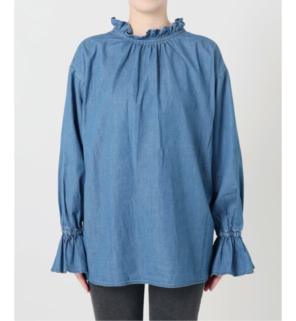 JOURNAL STANDARD relume「《追加予約》ライトデニムスタンドカラーブラウス」|シャツ・ブラウス|