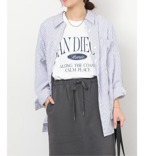 JOURNAL STANDARD relume「《予約》コンパクトコットンストライプビッグシャツ」|シャツ・ブラウス|