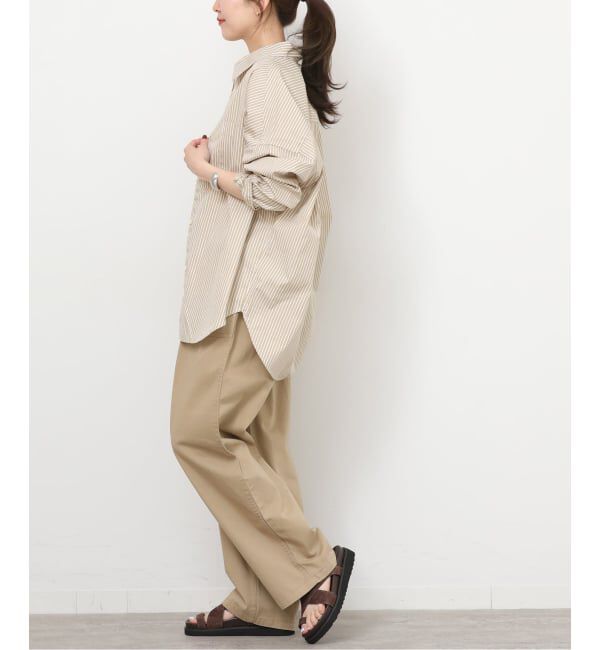 JOURNAL STANDARD relume「《予約》コンパクトコットンストライプビッグシャツ」|シャツ・ブラウス|