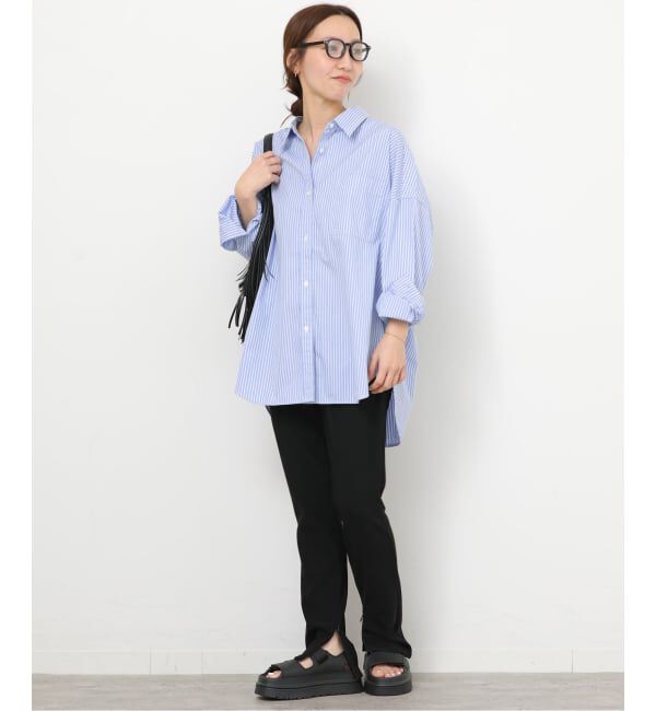 JOURNAL STANDARD relume「《予約》コンパクトコットンストライプビッグシャツ」|シャツ・ブラウス|