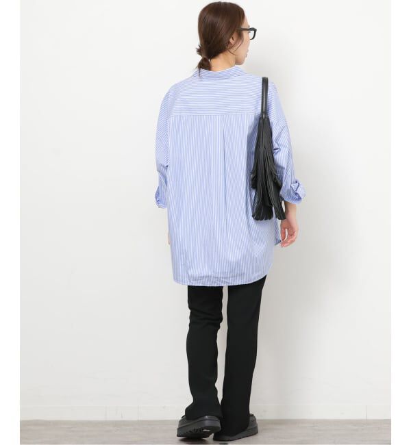 JOURNAL STANDARD relume「《予約》コンパクトコットンストライプビッグシャツ」|シャツ・ブラウス|