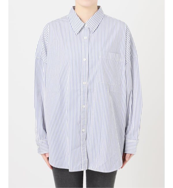 JOURNAL STANDARD relume「《予約》コンパクトコットンストライプビッグシャツ」|シャツ・ブラウス|