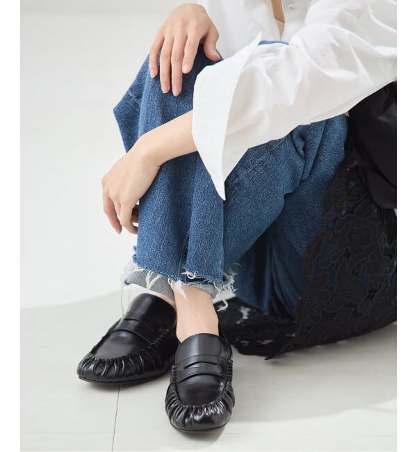 journal standard L'essage「【ALOHAS/アロハス】Aven Black Leather Loafers：ローファー」|ローファー|