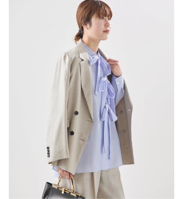 journal standard L'essage「シアーサテンリボンブラウス」|シャツ・ブラウス|