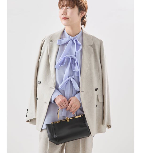 journal standard L'essage「シアーサテンリボンブラウス」|シャツ・ブラウス|