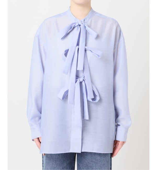 journal standard L'essage「シアーサテンリボンブラウス」|シャツ・ブラウス|