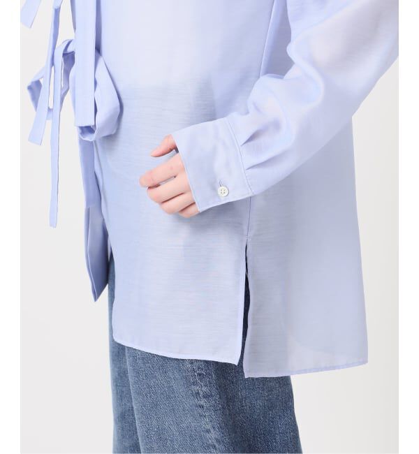 journal standard L'essage「シアーサテンリボンブラウス」|シャツ・ブラウス|