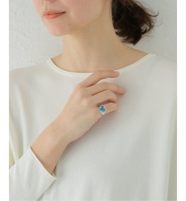 FRAMeWORK「【PREEK/プリーク】rough heart turquoise ring」|リング|