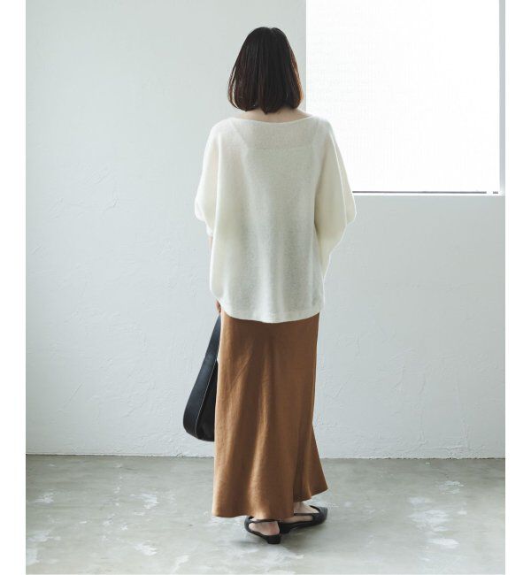 NOBLE「《追加》ナローAラインサテンスカート 2」|スカート|