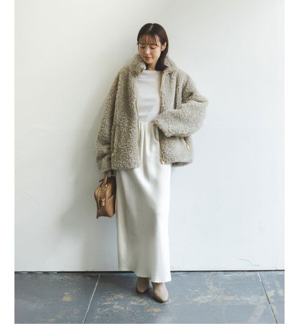 NOBLE「《追加》ナローAラインサテンスカート 2」|スカート|