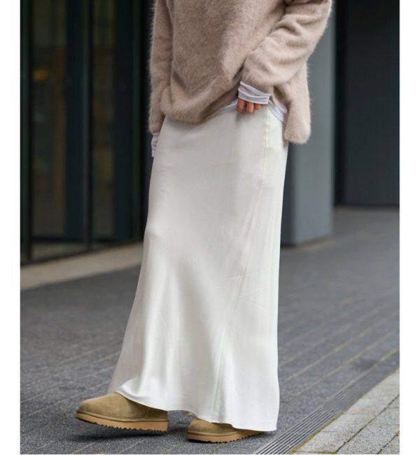 FRAMeWORK「≪追加≫キュプラバイアスサテンロングスカート」|スカート|