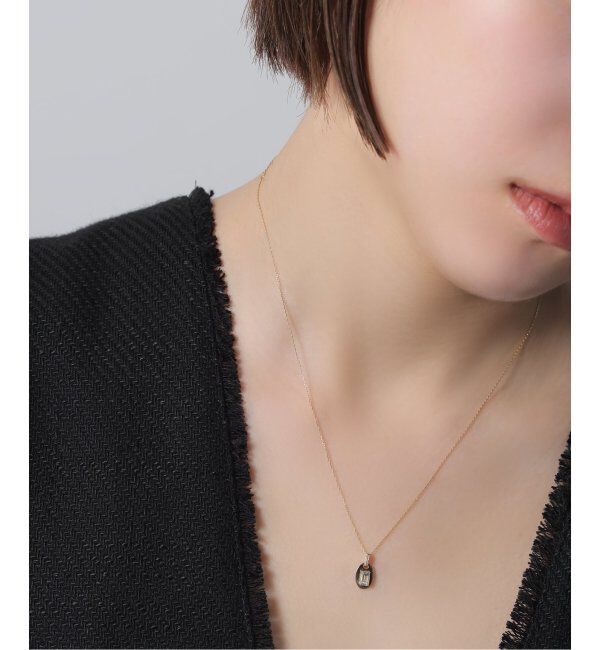 Lilas by Spick&Span「メレダイヤバチカンホワイトトパーズ45cmネックレス K10」|ネックレス|ゴールド