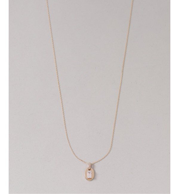 Lilas by Spick&Span「メレダイヤバチカンホワイトトパーズ45cmネックレス K10」|ネックレス|