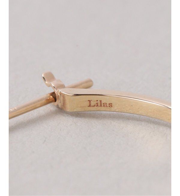 Lilas by Spick&Span「arrowラインホワイトトパーズピアス K10(両耳)」|ピアス|