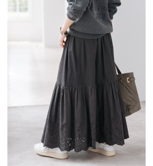 Spick and Span「《追加》エンブロイダリーレーススカート」|スカート|