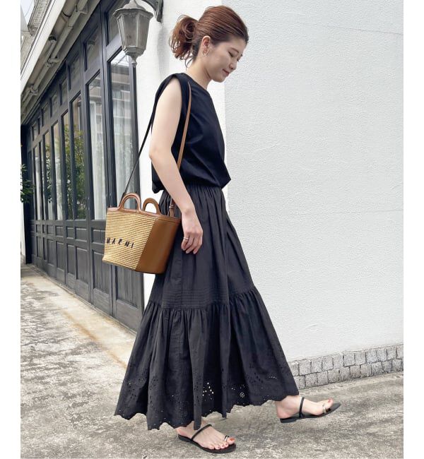 Spick and Span「《追加》エンブロイダリーレーススカート」|スカート|