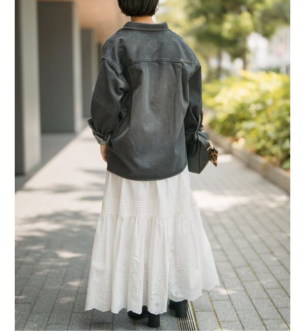 Spick and Span「《追加》エンブロイダリーレーススカート」|スカート|