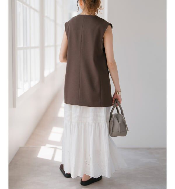 Spick and Span「《追加》エンブロイダリーレーススカート」|スカート|