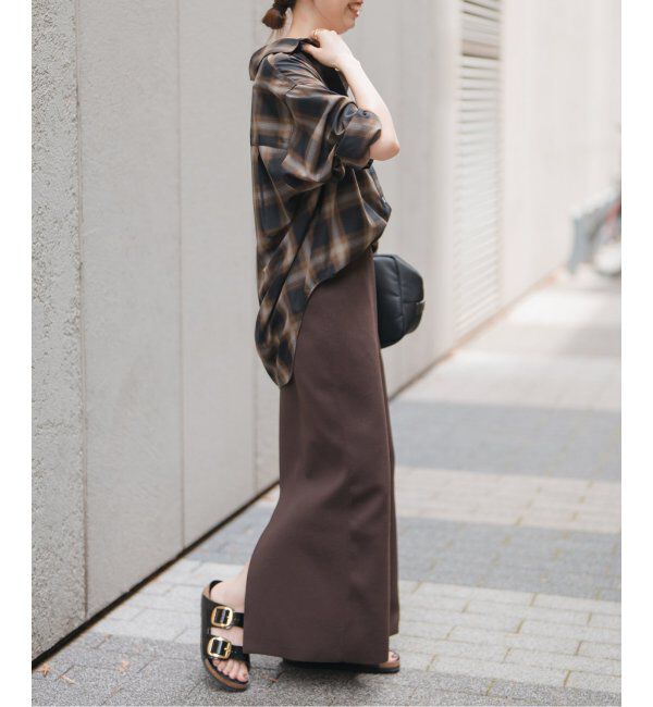 Spick and Span「《追加》メタルボタンTRチェックルーズシャツ」|シャツ・ブラウス|