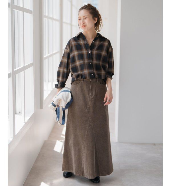 Spick and Span「《追加》メタルボタンTRチェックルーズシャツ」|シャツ・ブラウス|