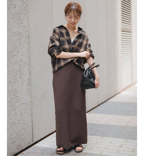 Spick and Span「《追加》メタルボタンTRチェックルーズシャツ」|シャツ・ブラウス|